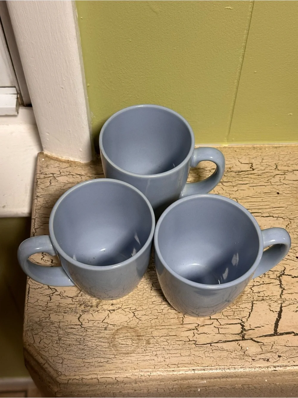 Set of 3 blue mugs #mugs #coffeemugs #kitchen